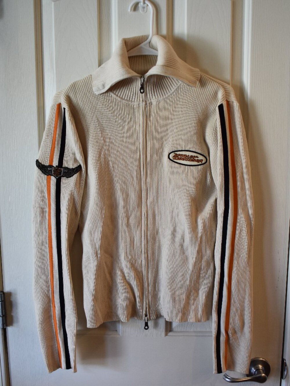 Harley-Davidson Ribbed Zip-Up Sweater Jacket Women's Large